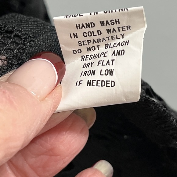 Ember Kimono Womens XL Black Sheer Mesh Crochet Open Front Witchy Whimsigoth - Picture 7 of 10